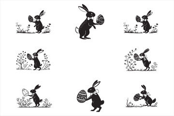 standing bunny silhouette