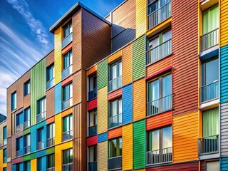Obraz premium Contemporary UK building exteriors: showcasing cladding and architectural trends.