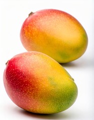 Fototapeta premium Premium Collection of Fresh Japanese Elegant Mango Fruits Isolated on White Background with Clipping Path