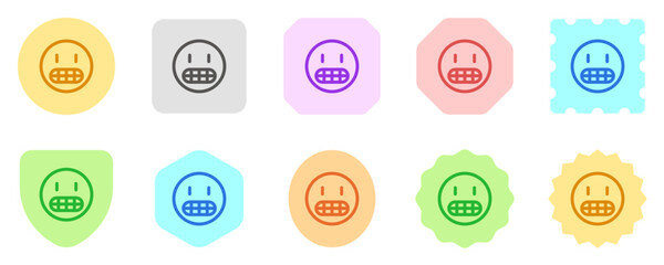 Editable grinning, grimacing face vector icon. Part of a big icon set family. Perfect for web and app interfaces, presentations, infographics, etc