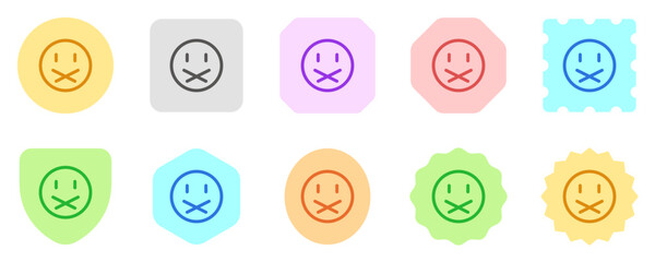 Editable cross mouth, mute, silent vector icon. Part of a big icon set family. Perfect for web and app interfaces, presentations, infographics, etc