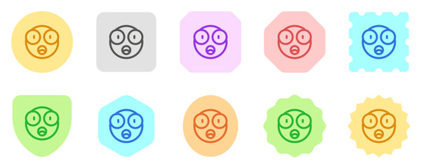 Editable surprised, astonished, shocked face vector icon. Part of a big icon set family. Perfect for web and app interfaces, presentations, infographics, etc