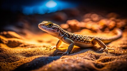 Obraz premium Dimly Lit Desert Lizard: Urban Exploration Photography