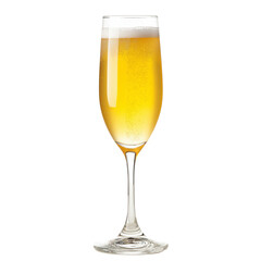 Uruguayan medio y medio sparkling wine cocktail 
 isolated on transparent white background