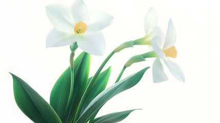 Fototapeta premium A white narcissus flower
