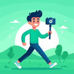 illustration of vlogger