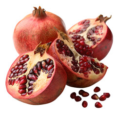 pomegranate isolated on white background