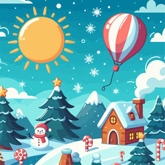 simple background of winter season