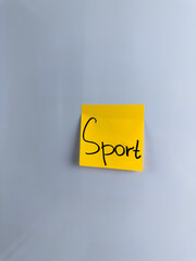 Word Sport on white background for fitness and healthy lifestyle project
