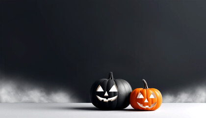 halloween pumpkin on a dark background