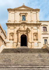 Fototapeta premium View of the Church of St. Francis of Assisi to the Immaculate in the historic center of Noto, province of Syracuse, Sicily, Italy