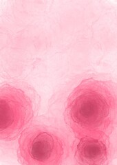 watercolor background with abstract flowers in different shades of pink