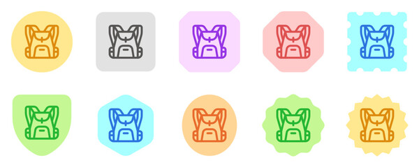 Editable rucksack, backpack vector icon. Part of a big icon set family. Perfect for web and app interfaces, presentations, infographics, etc
