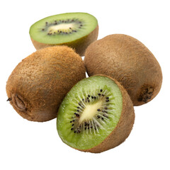 kiwi fruit on white background