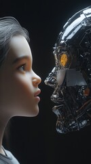 Child and Robot Face-to-Face in Futuristic Setting