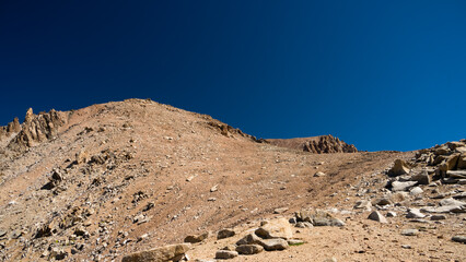 rocky mountain peaks. stone cliffs