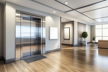 hall with elevator door