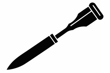 chisel line art silhouette vector illustration