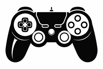 gamepad line art silhouette vector illustration