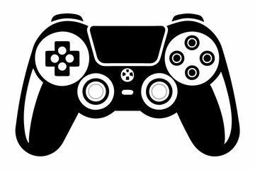 gamepad line art silhouette vector illustration