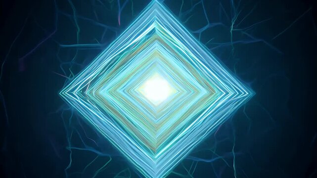 Abstract electric zippers emanating from a central glowing energy core