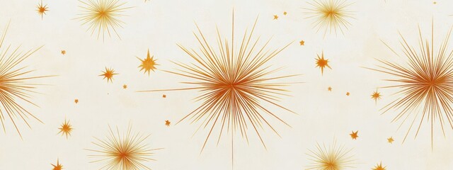 golden starburst pattern minimalistic design for festive occasions