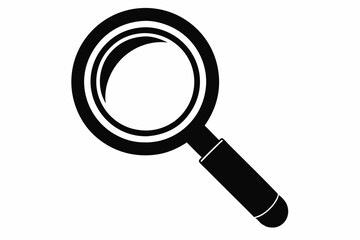 magnifying glass icon line art silhouette vector illustration