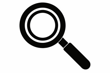magnifying glass icon line art silhouette vector illustration
