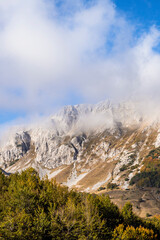 greece mountains with clouds