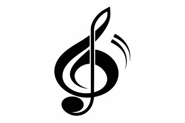 Obraz premium music symbol line art silhouette vector illustration