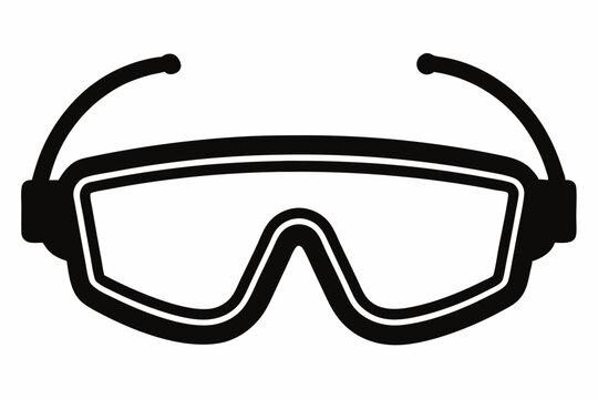 black safety goggles clip art preview