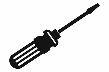 screwdriver line art silhouette vector illustration