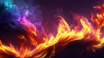 Fototapeta premium Minimal background hyper realistic colorful fire beautiful wallpaper hd best quality image