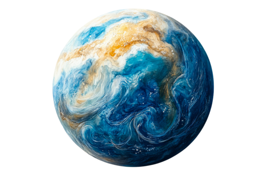 Colorful abstract representation of planet Earth in space