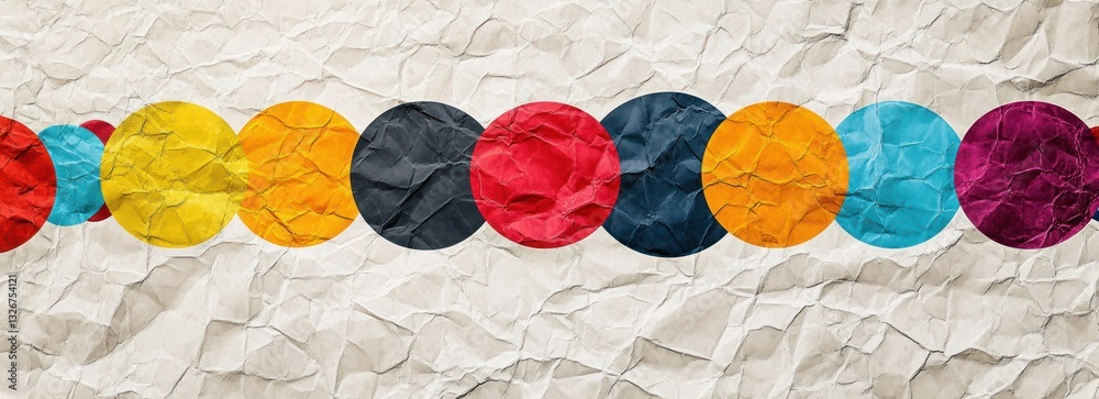 Poster vibrant polka dot abstract circles retro art texture background