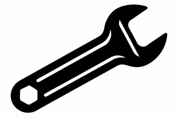 Fototapeta premium wrench line art silhouette vector illustration