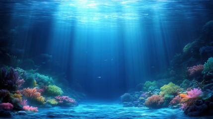 Fototapeta premium Exploring vibrant coral reefs underwater nature scene ocean depths