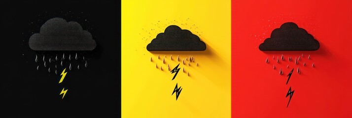 Severe Weather Alert Graphic for Thunderstorms and Rainy Conditions