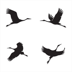 vector silhouette Flying bird 