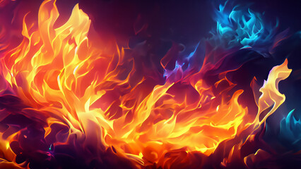 Fototapeta premium Minimal background hyper realistic colorful fire beautiful wallpaper hd best quality image