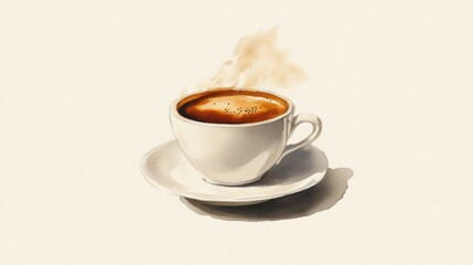 Obraz premium Brewing aromatic coffee cozy digital art warm ambience close-up