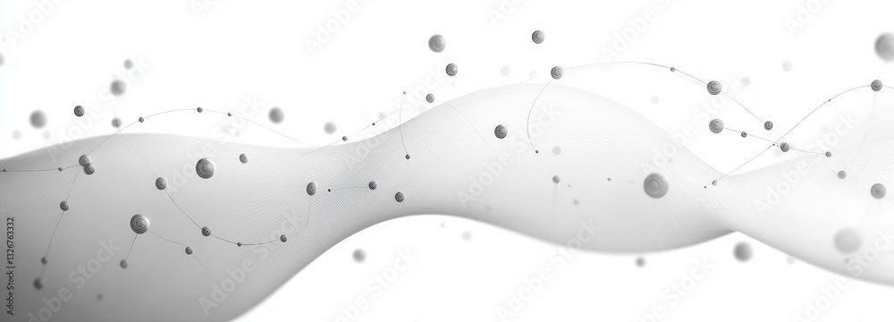 Poster futuristic geometric design network teamwork abstract software data technology interface digital connection