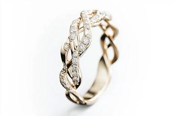 gold ring with diamonds