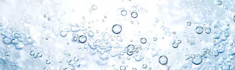 Abstract image of bubbles in water against a light background.