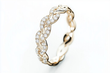 gold ring with diamonds