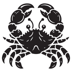 Crab vector silhouette. Crab icon. Crab logo 