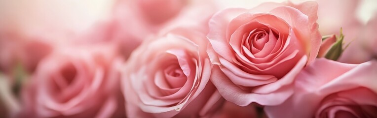 Close-up of Pink Roses with Soft Focus