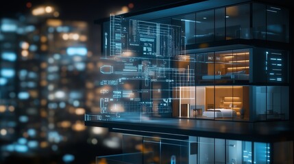 Smart home with advanced accessibility features showcased in a modern urban setting