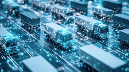 Futuristic Supply Chain Management Concept