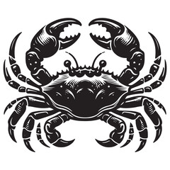 Crab vector silhouette. Crab icon. Crab logo 